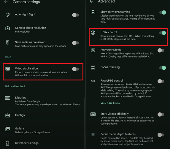 poco gcam port settings